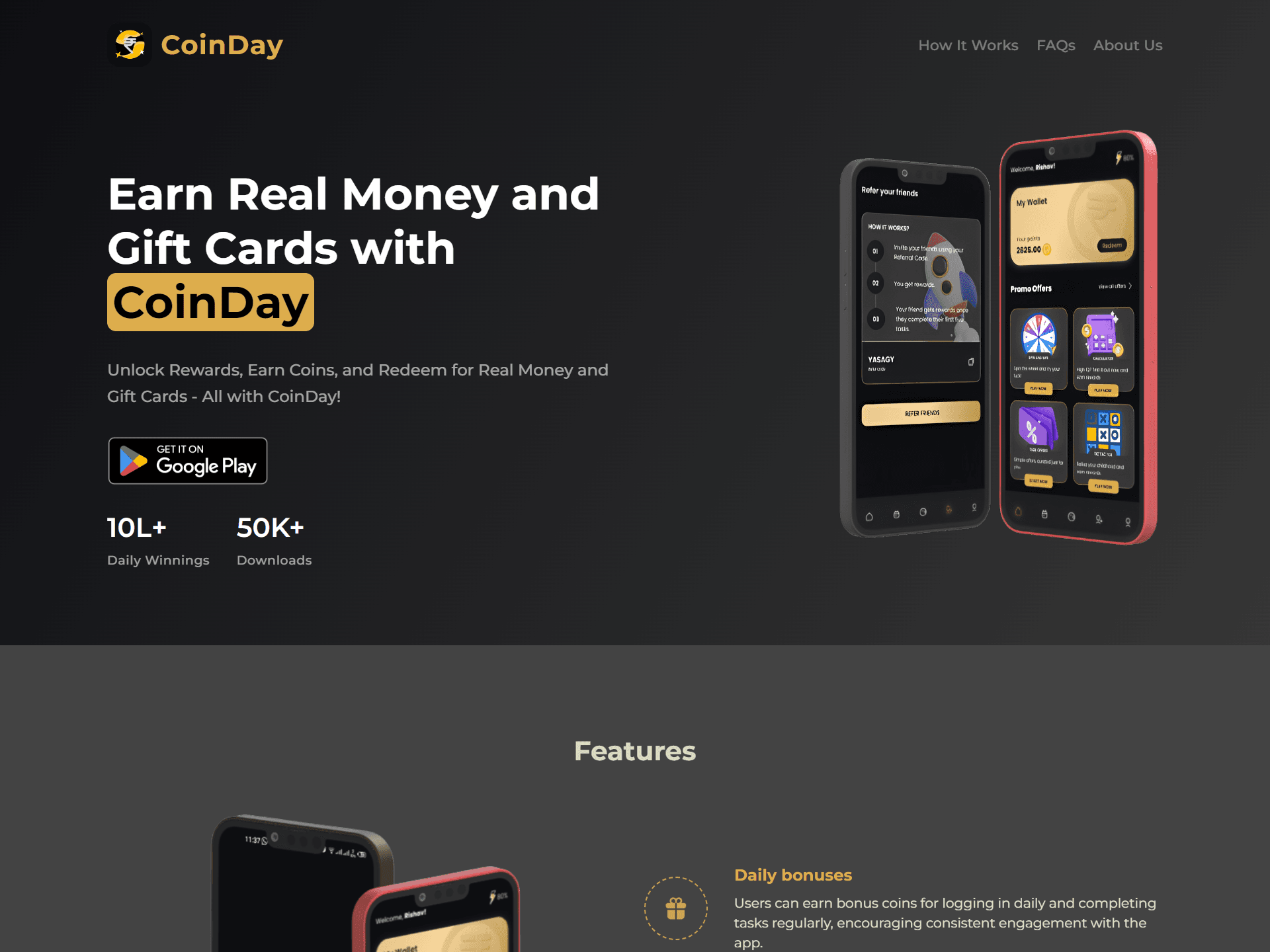 Coinday - Cryptocurrency Landing Page