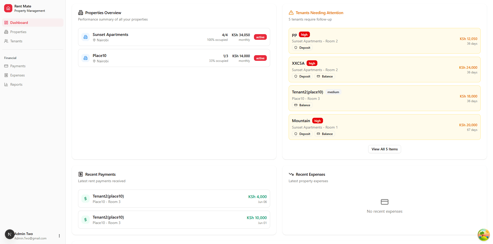 RentMate - Comprehensive Property Management System
